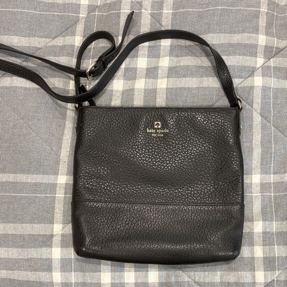 Kate Spade Black Pebbled Leather Shoulder Bag